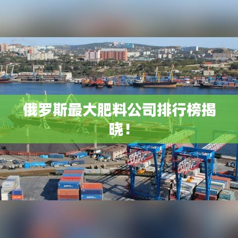 俄罗斯最大肥料公司排行榜揭晓！