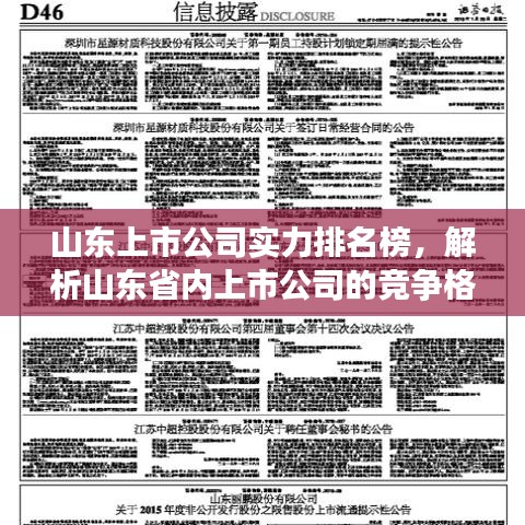 山东上市公司实力排名榜，解析山东省内上市公司的竞争格局与实力分布