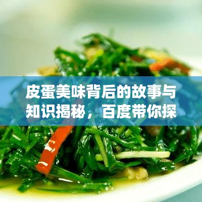 皮蛋美味背后的故事与知识揭秘，百度带你探索美食文化之旅
