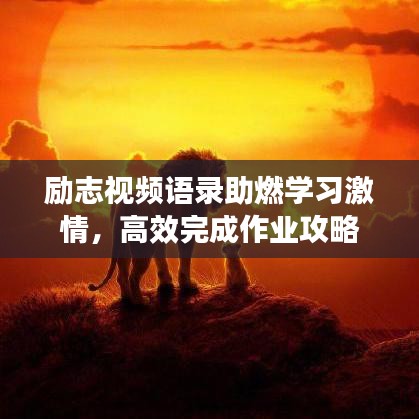 励志视频语录助燃学习激情，高效完成作业攻略