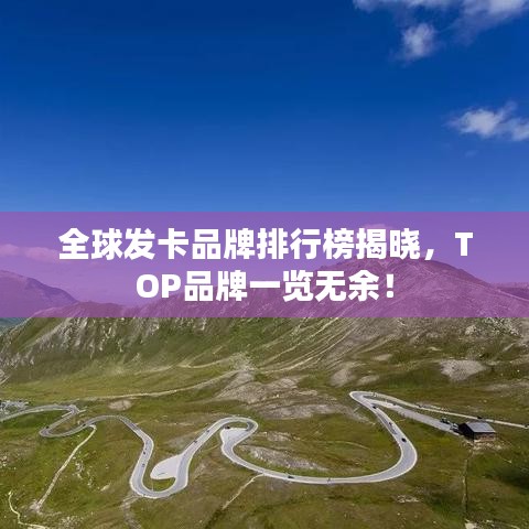 全球发卡品牌排行榜揭晓，TOP品牌一览无余！